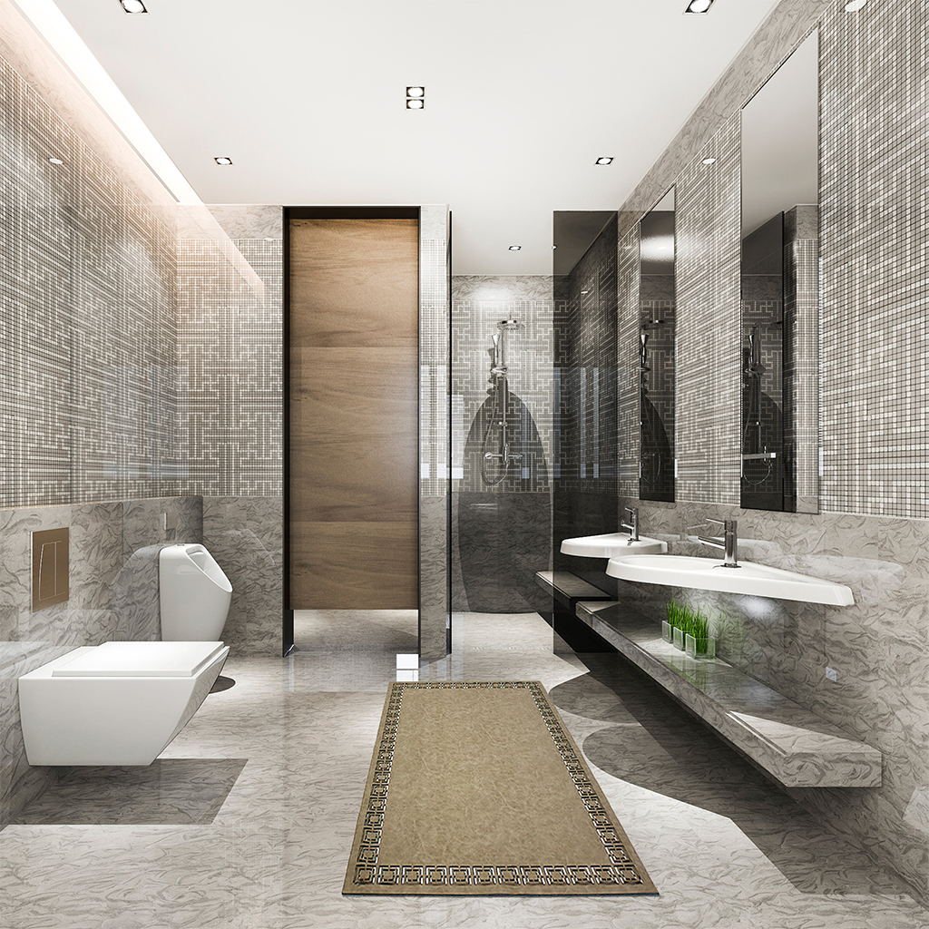 Cube Serisi Halı - 80x200 - Kum / Antrasit Cube Serisi Halı - 80x200 - Kum / Antrasit