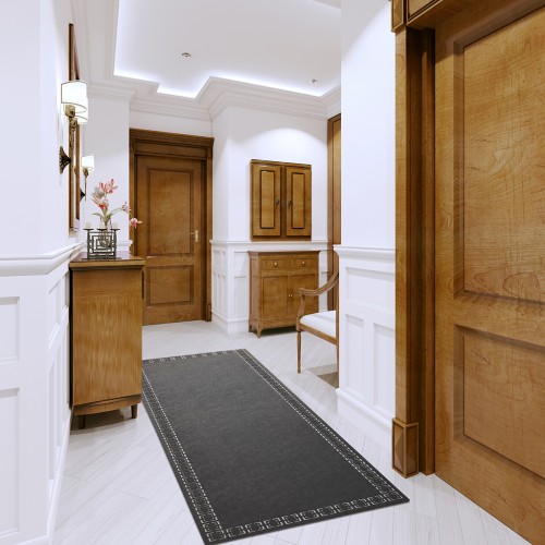 Cube Serisi Halı - 80x250 - Antrasit / Kum Cube Serisi Halı - 80x250 - Antrasit / Kum