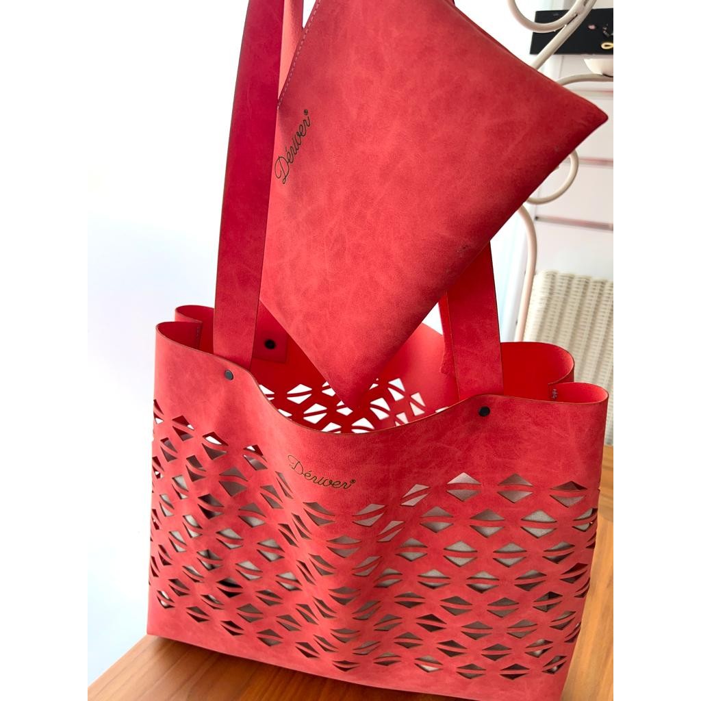 Plaj Çantası Kırmızı